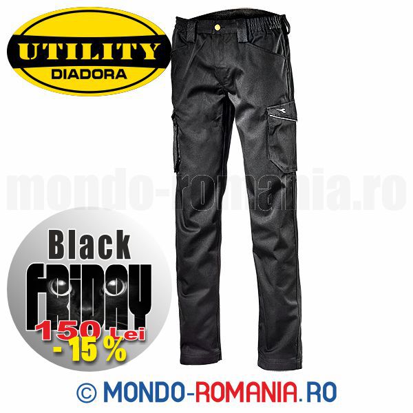 Pantaloni Diadora pentru sezonul rece - Pantaloni DIADORA    STAFF Winter Black 